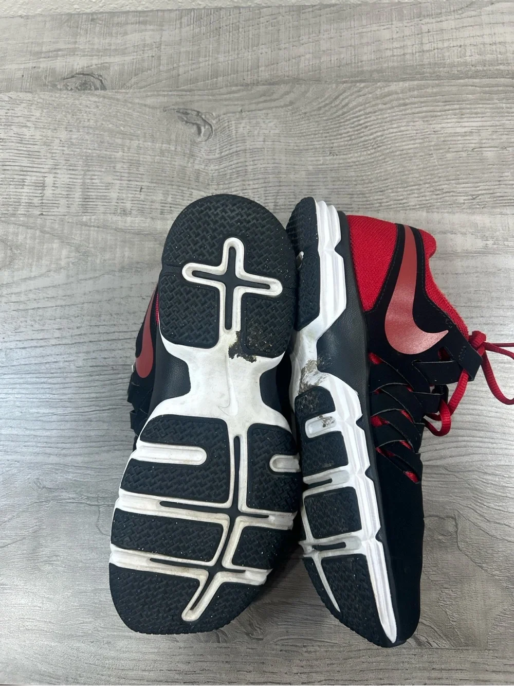 Nike Lunarlon Black Red Running Shoes Men’s Size 7.5 Athletic Sneakers